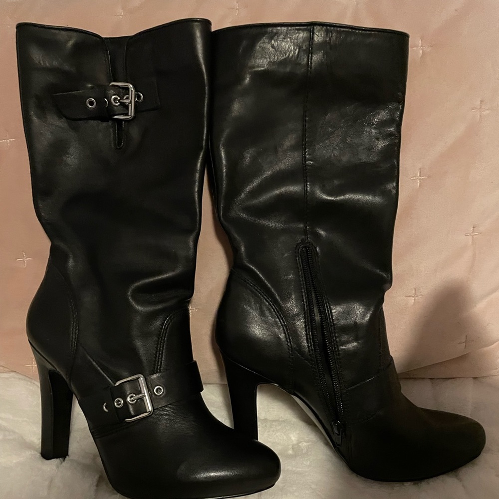 Black leather boots NeverWorn